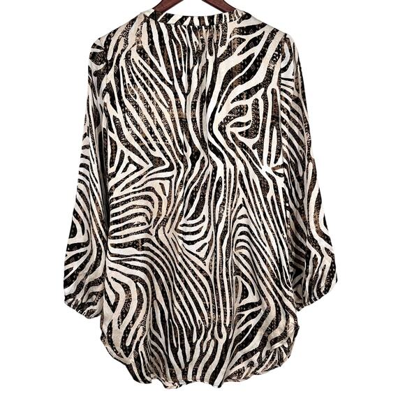 CHICOS Zebra Print Tunic - chicos sz 1 - NWOT - Picture 9 of 10